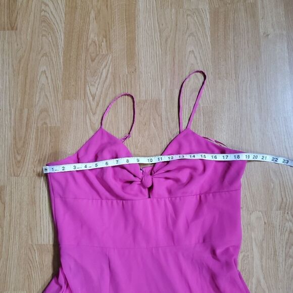 Dress the Population Cambria Tie Bodice Evening Dress size XL in Bright Fuchshia - Picture 13 of 16